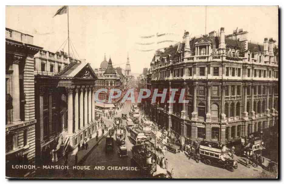 Angleterre - England - Mansion House and Cheapside CPA 