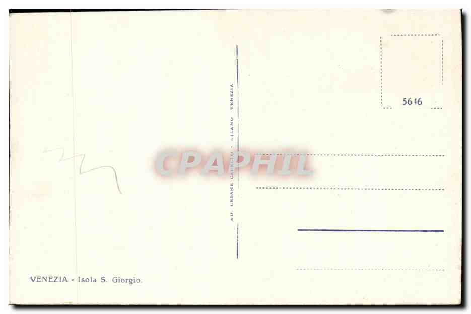 Italie - Italia - Venezia - Venice - Isola S Giorgio - CPA  — Verso