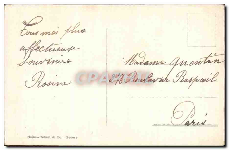 Suisse - Schweiz - Geneve - Ile Rousseau et Mont Blanc - CPA  — Rückseite