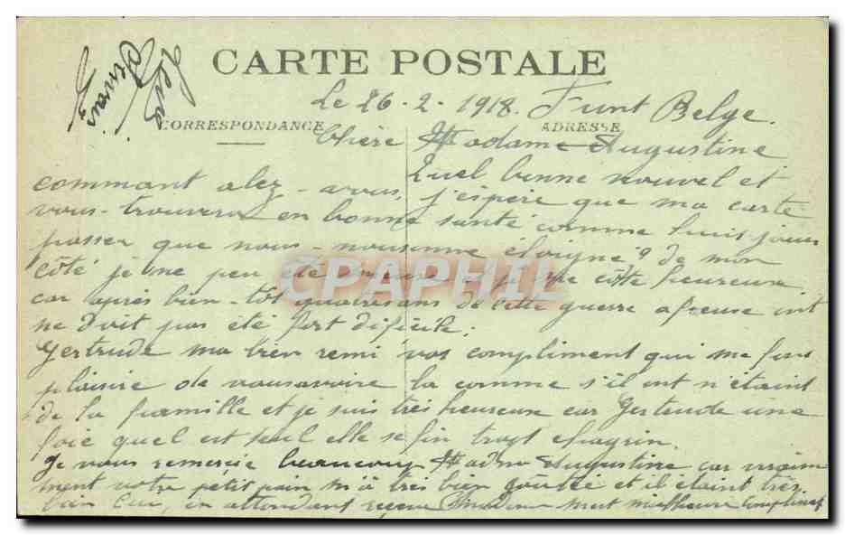 Belgique - Belgien - Belgium - La Panne - Vue Generale prise de la Maison du Roi - CPA  — Rückseite