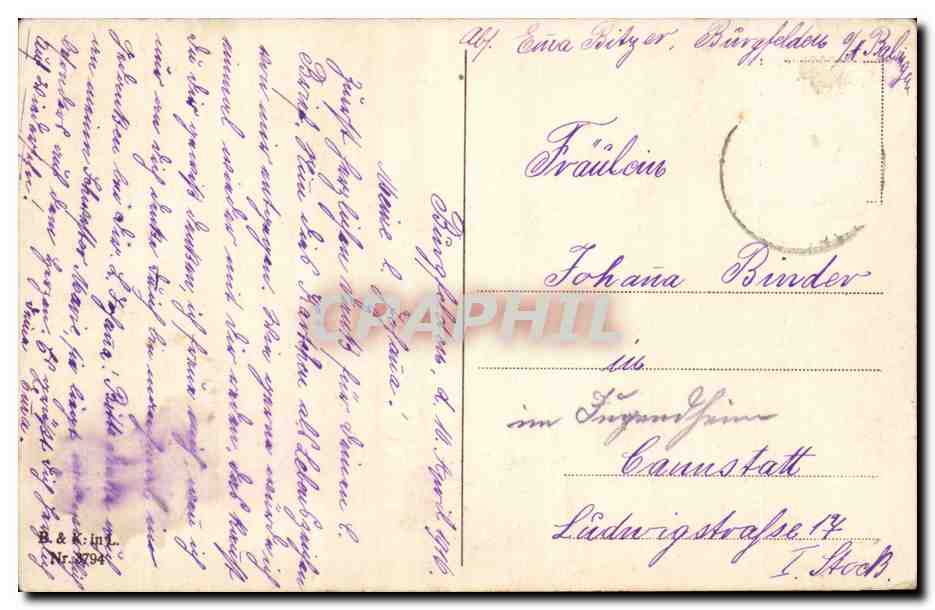 Allemagne CPA Fantaisie Das ist ein holtlich Ding den Herr  — Rückseite