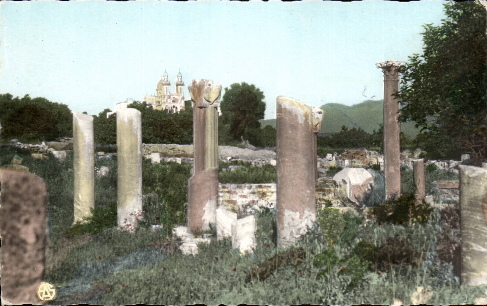 Algerie Bone CPA Les ruines d'Hippone et le basilique