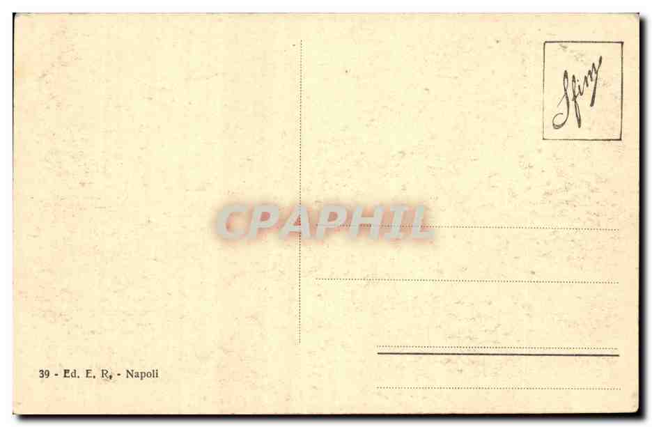 Italie Italie Napoli CPA Via Caracciolo con pescartori — Verso