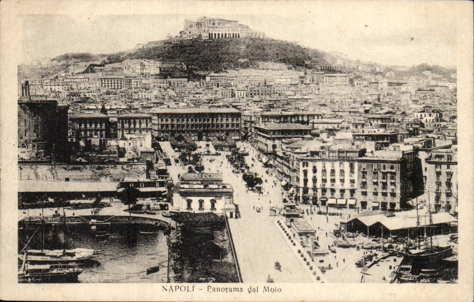 Italie Italie Napoli CPA Panorama dal Molo