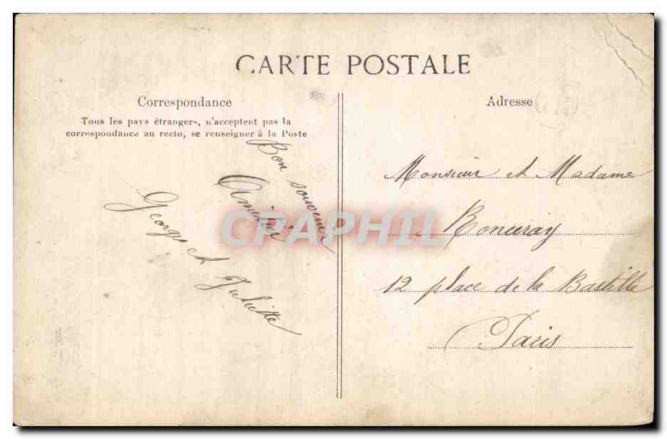 Italie Italia Rome CPA La villa borghese (vue stereoscopique Julien DAmoy)) — Rückseite