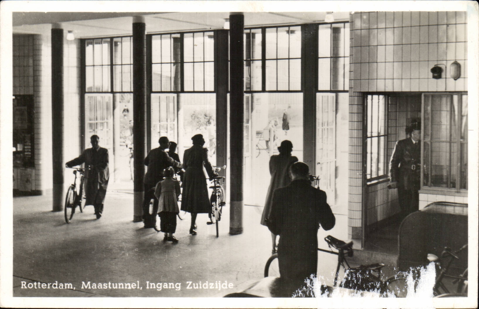 Pays Bas CPA Rotterdam Maastunnel ingang Zuidzijde