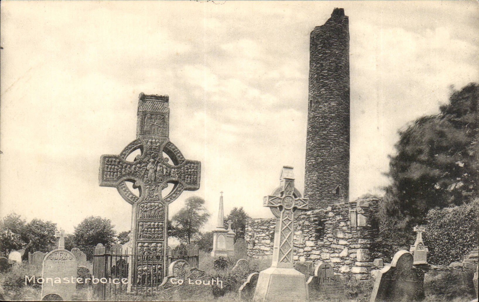Irlande ireland CPA Monasterboice Co Louth (croix celtique)