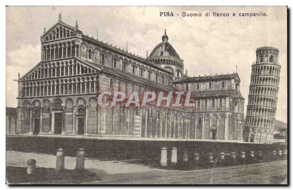 Italie Italia Pisa CPA Duomo di fianco e campanile