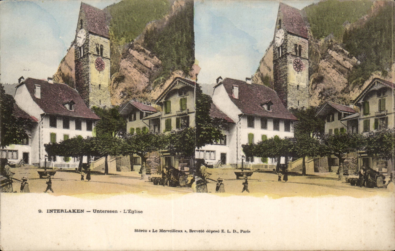 Interlaken — Die Kirche — Stereo Le Merveilleux, patentiert E. L. D., Paris