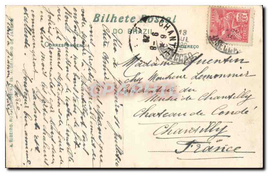 Bresil Brazil Rio de Janeiro CPA Avenida Beria Mar Flamengo — Rückseite