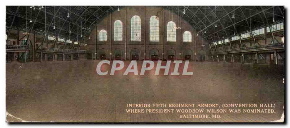 Etats unis CPA interior fifth regiment armory Baltimore where President Wooldrow was nominated