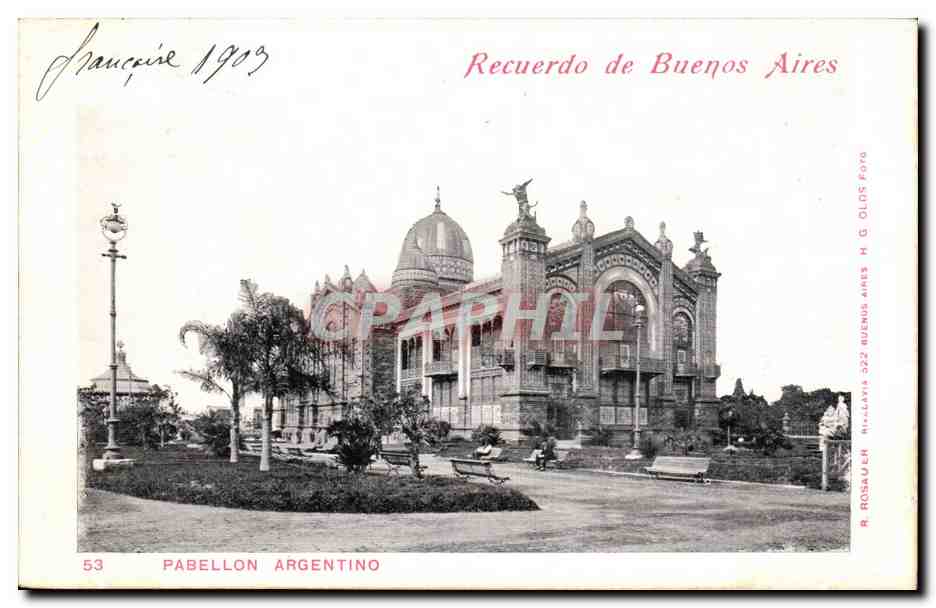 Argentine Aregentina Recuerdo de Buenos Aires Pabellon Argentino