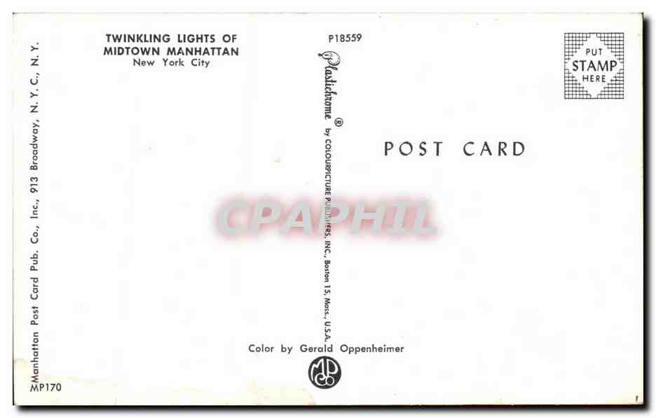 Etats Unis CPA New York — Rückseite