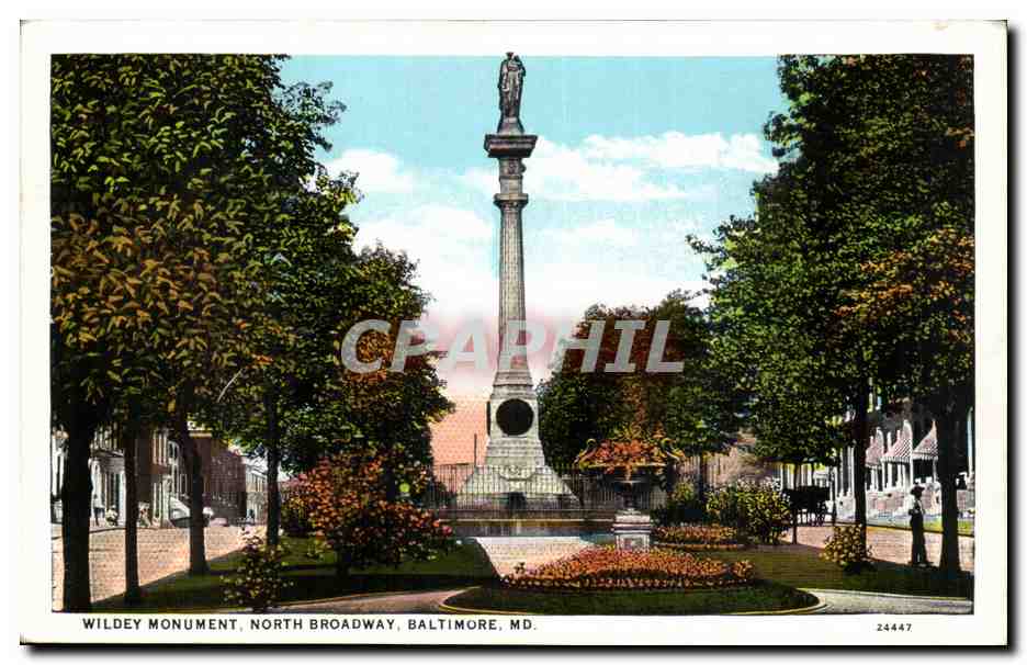 Etats unis CPA Wildey Monument North Broadway Baltimore MD