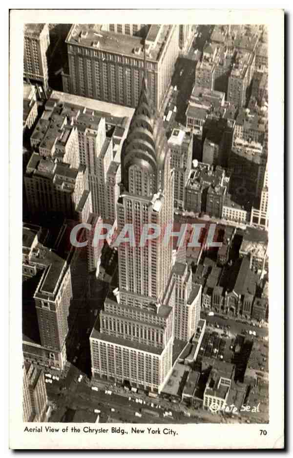 Etats unis CPA Aerial view of the Chrysler Building New York city (automobile)