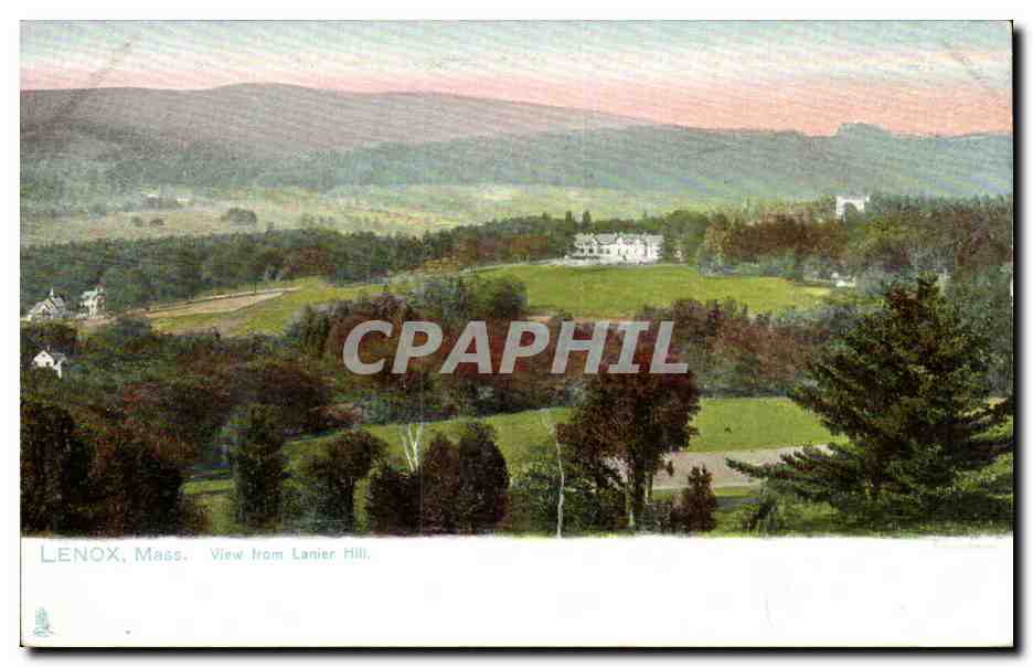 Etats unis CPA Lenox Massachussets View from Lanier hill