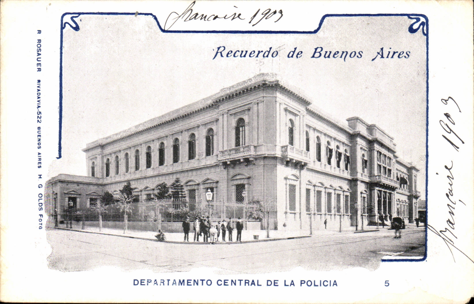 Argentine Aregentina CPA Recuerdo de Buenos Aires Departemento central de la Policia (police)