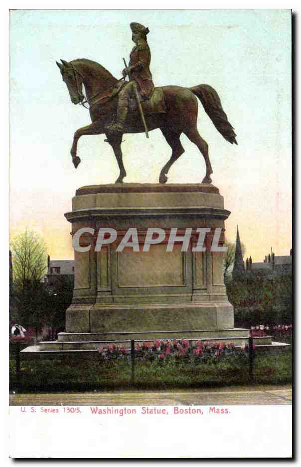 Etats Unis CPA Washington statue Boston Mass