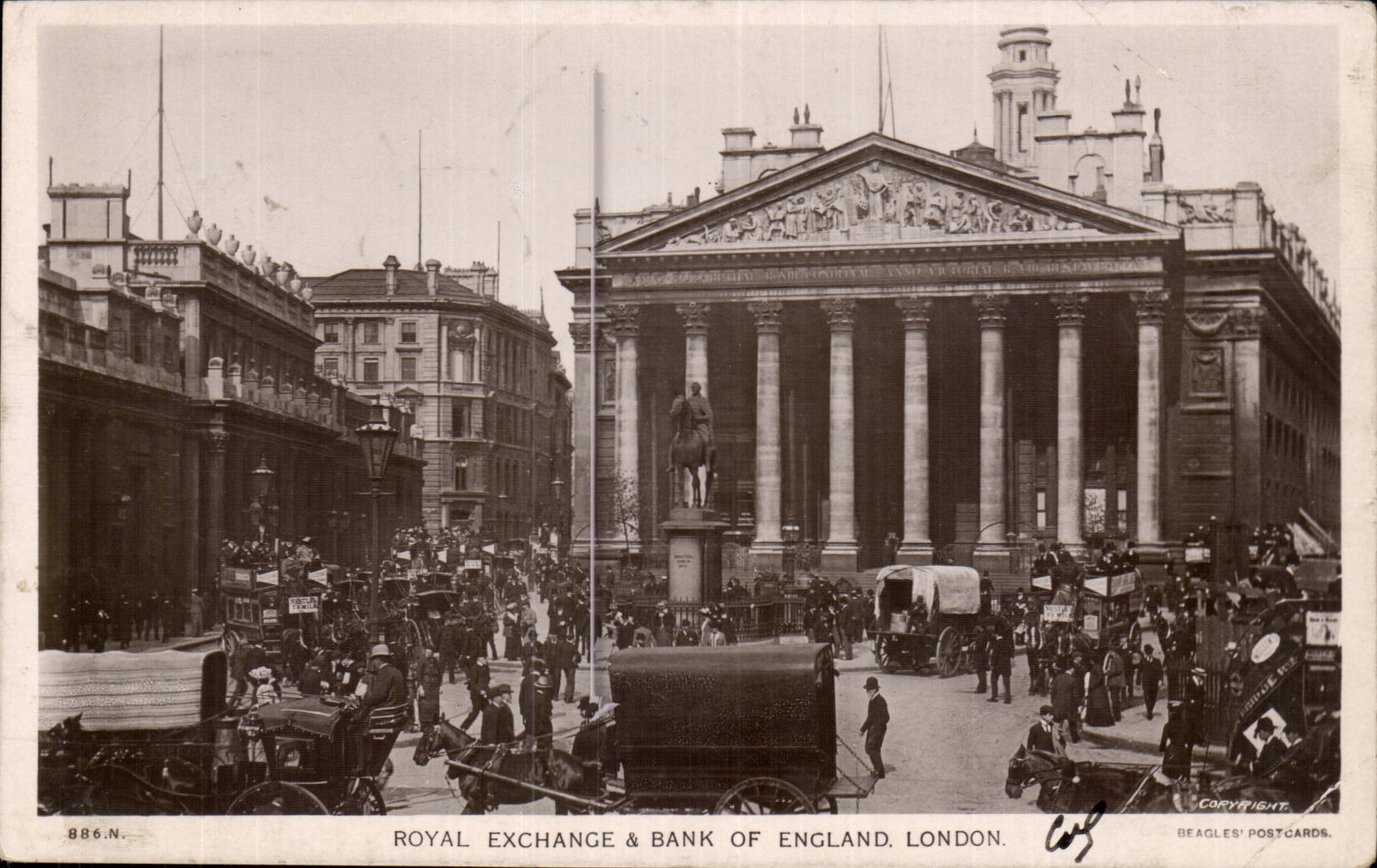 Grande Bretagne London Londres CPA Royal Exchange & bank of England 
