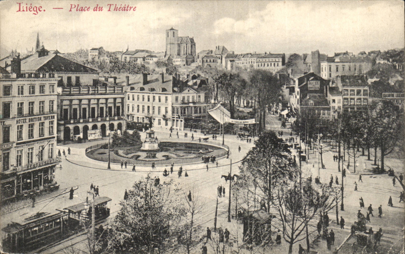 Liège — Place du Théâtre — Éditeur inconnu, n° de série non visible
