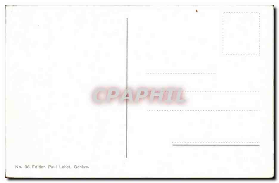 Suisse CPA Geneve  — Rückseite