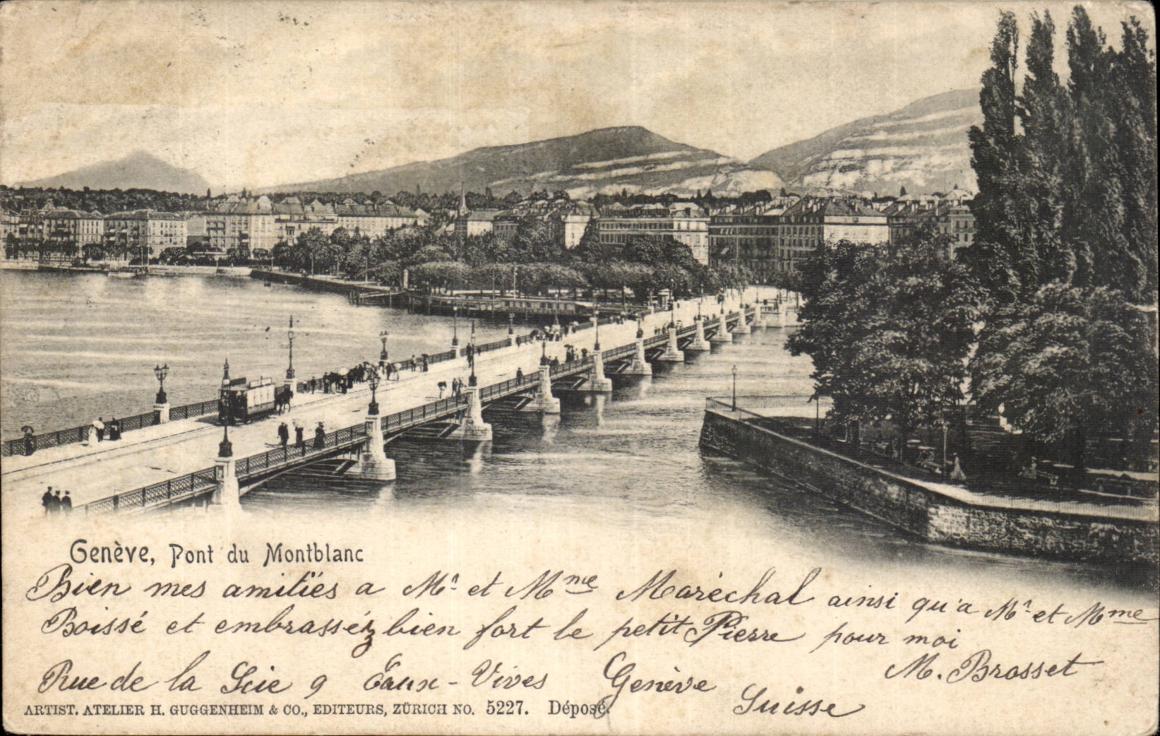 Suisse CPA Geneve Pont du Montblanc 
