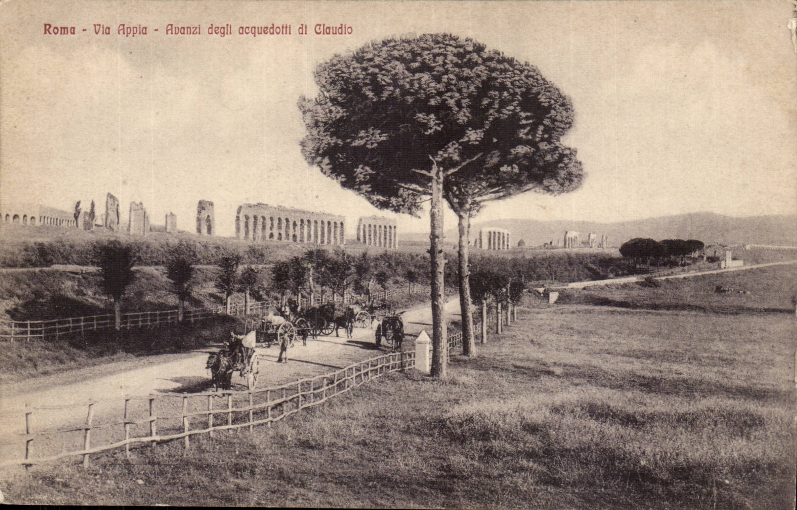 Italie Italia Roma CPA Via Appia Avanzi degli acquedotti di Claudio