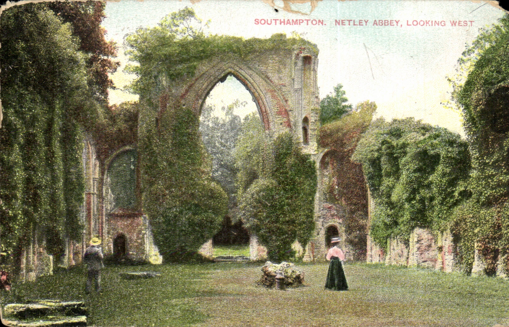 Grande Bretagne CPA Netley abbey Loooking West