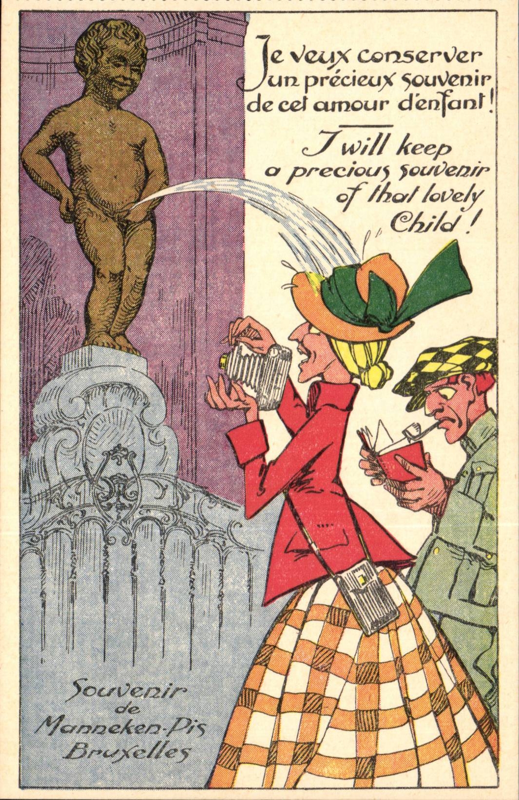 Manneken Pis — Souvenir de Bruxelles — éditeur Albert Dohmen, Bruxelles