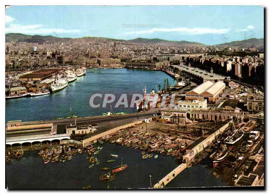 Port of Barcelona — aerial view — Édition Pelús, n° 3.030
