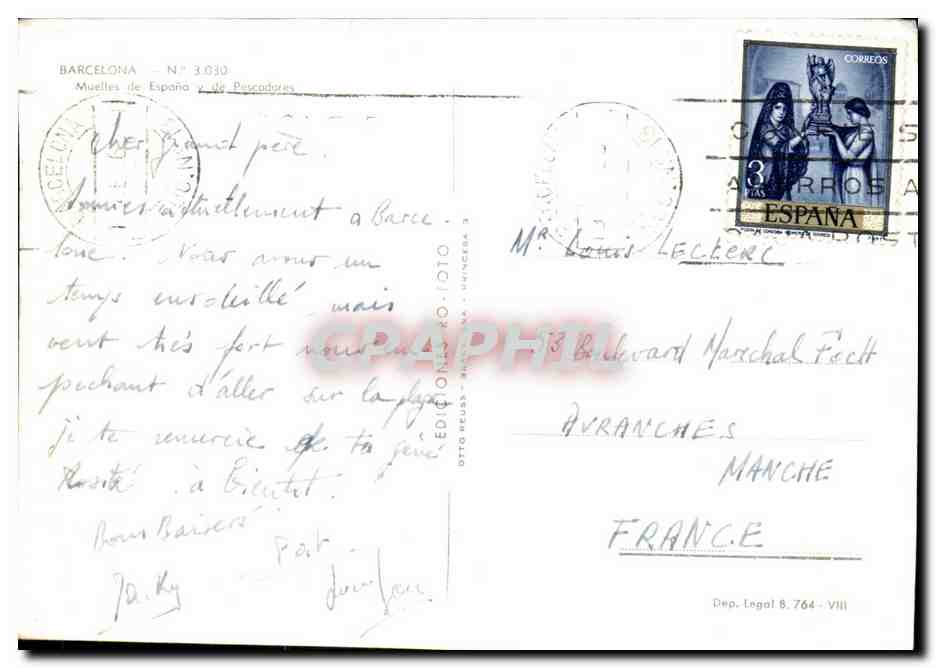 Port of Barcelona — aerial view — Édition Pelús, n° 3.030 — Back