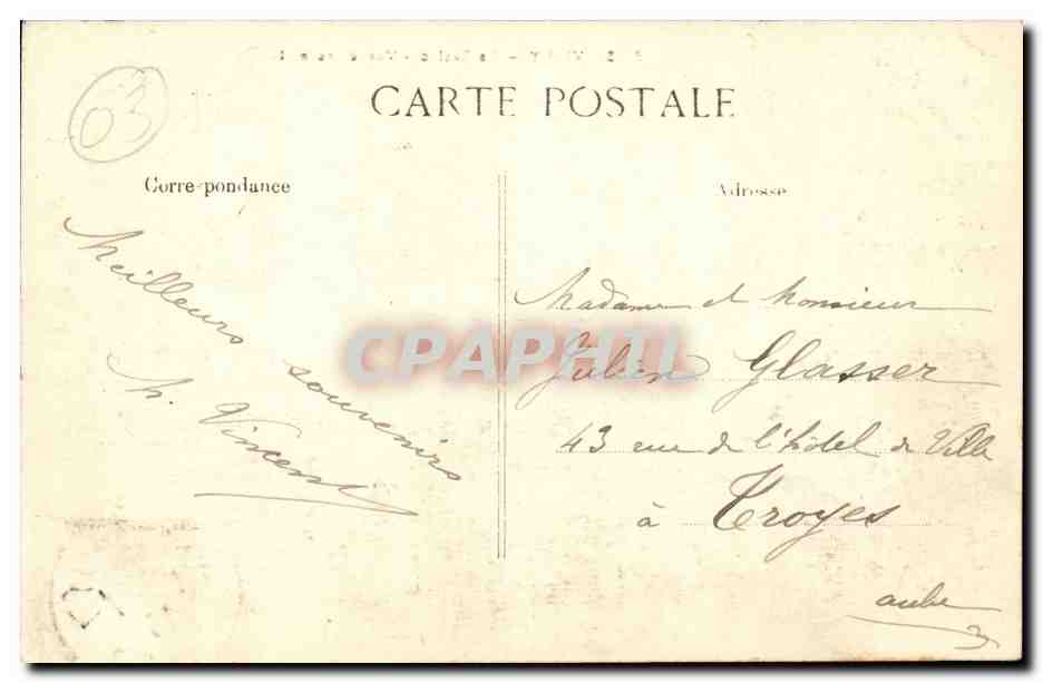Vichy CPA la casino Vue d'ensemble — Verso