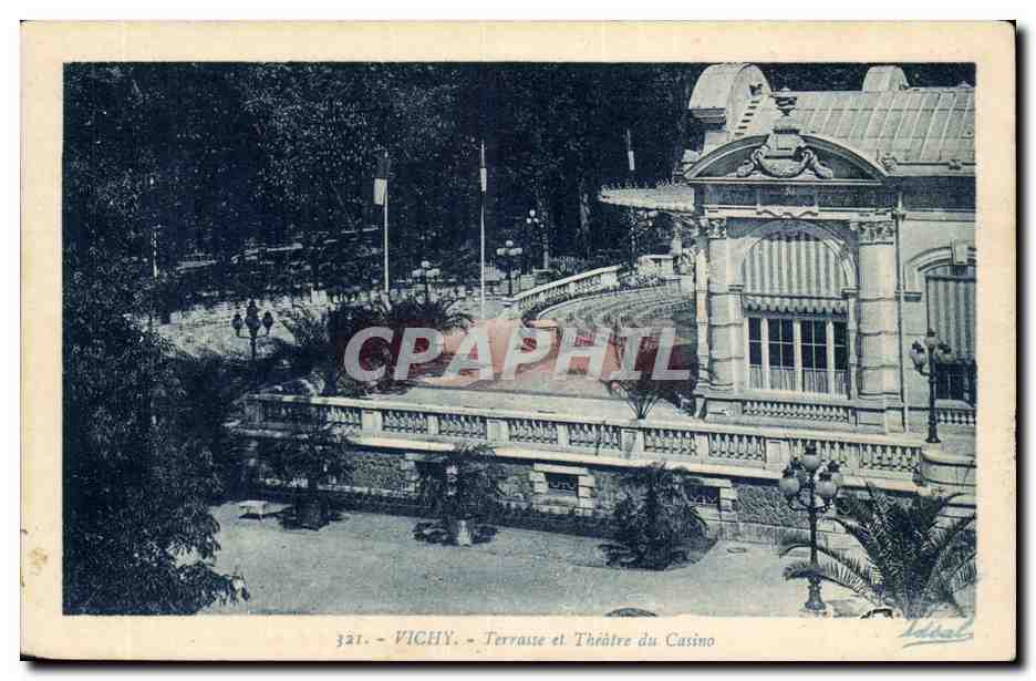 Vichy CPA Terrasse et theatre du casino