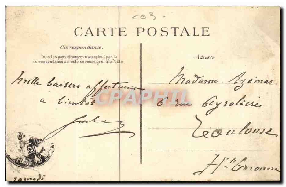 Vichy — Le Sultan Moulay Hafid et Ben Ghabrit sortent de la Villa « Majestic » — V.D.C. — Rückseite
