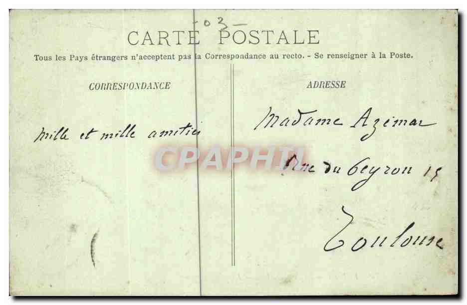 Vichy — Le Parc — La Restauration — LL. — Verso