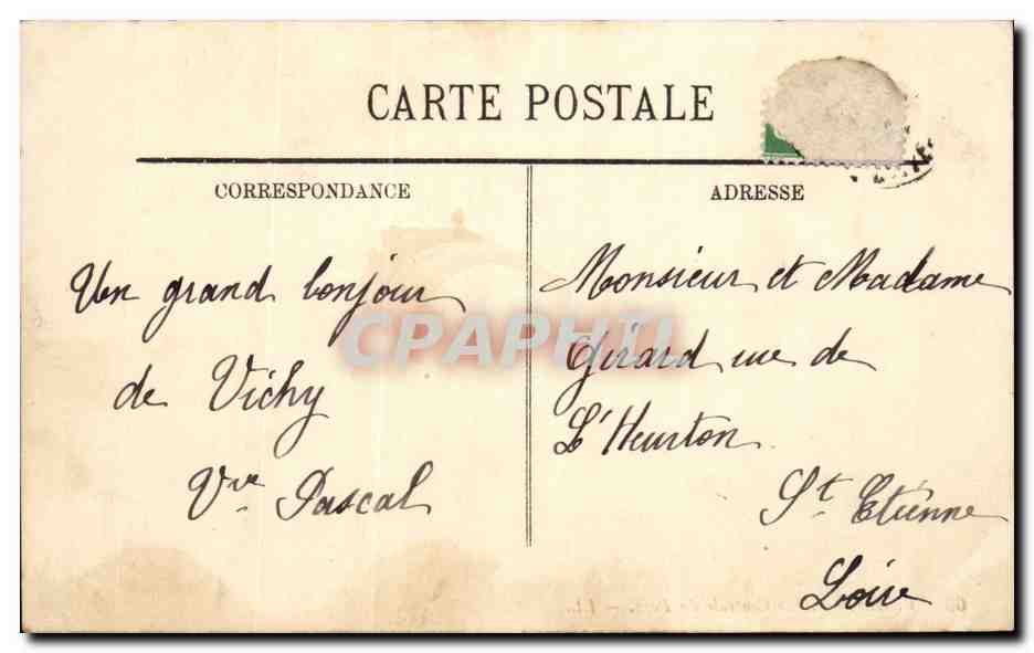 Vichy — Allée Centrale du Parc — LL. — n°66 — Rückseite