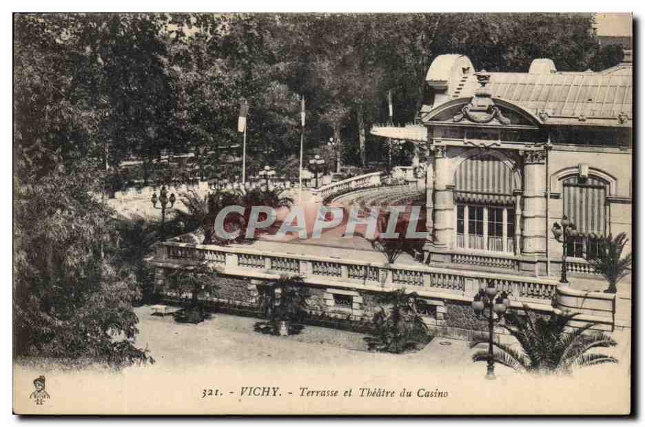 Vichy CPA Terrasse et theatre du casino
