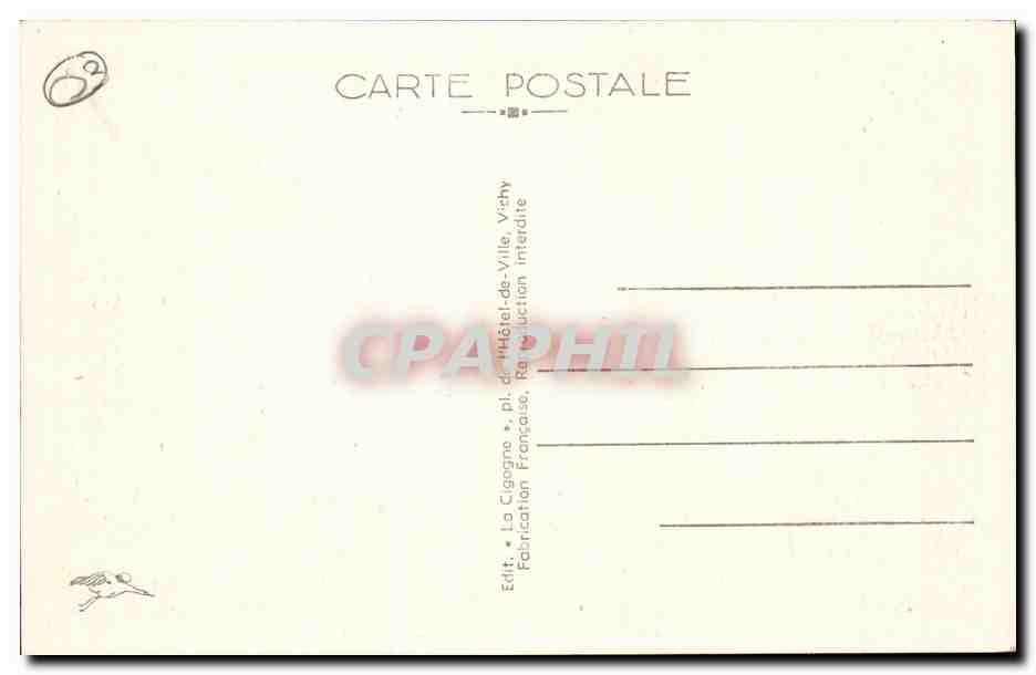 Vichy CPA Nenuphars au golf — Verso
