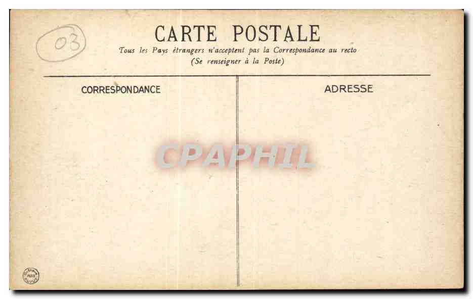 Vichy CPA Entree des bains 2eme classe — Rückseite