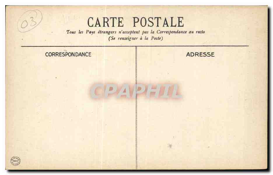 Vichy CPA Source des Ceslestins — Verso
