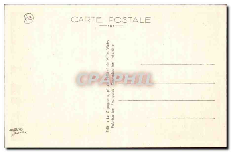 Vichy CPA Salle de Baccarat du casino — Rückseite
