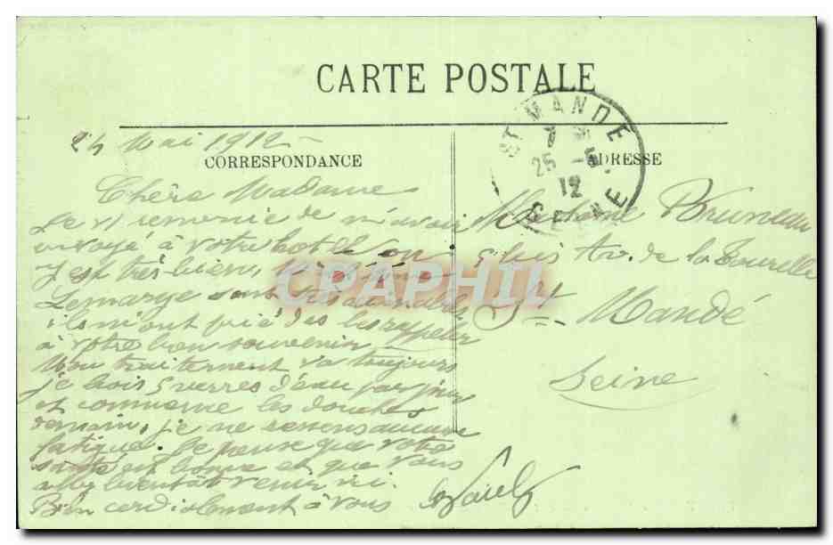 Vichy CPA Le nouveau parc et les bords de l'Allier — Rückseite