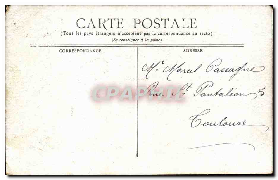 Vichy CPA La grande grille — Rückseite