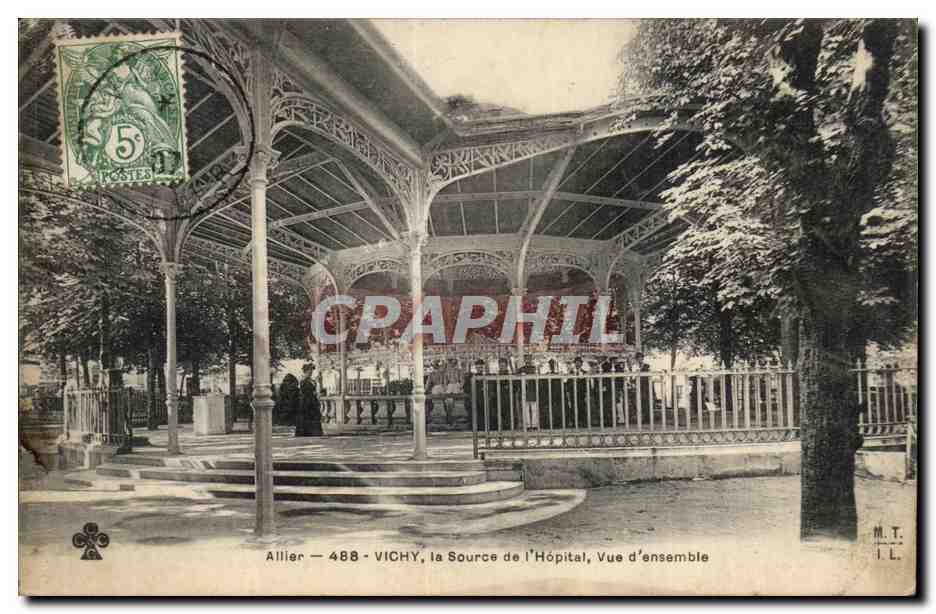 Vichy CPA La source de l'hopital vue d'ensemble