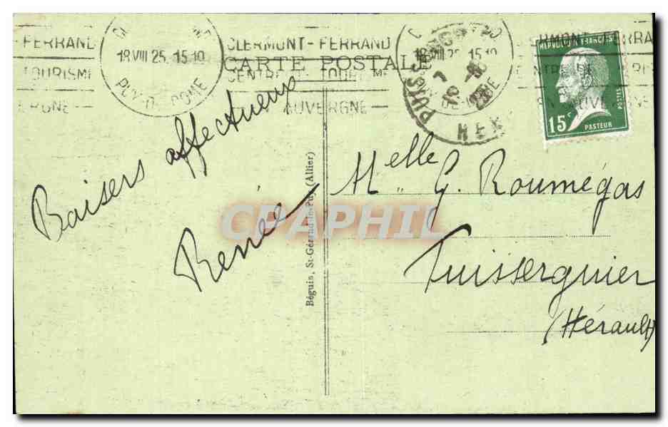 Vichy CPA Le casino — Verso