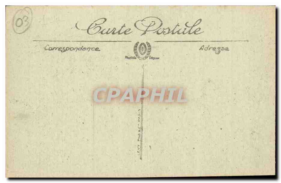 Vichy CPA Tour de l'horloge — Rückseite