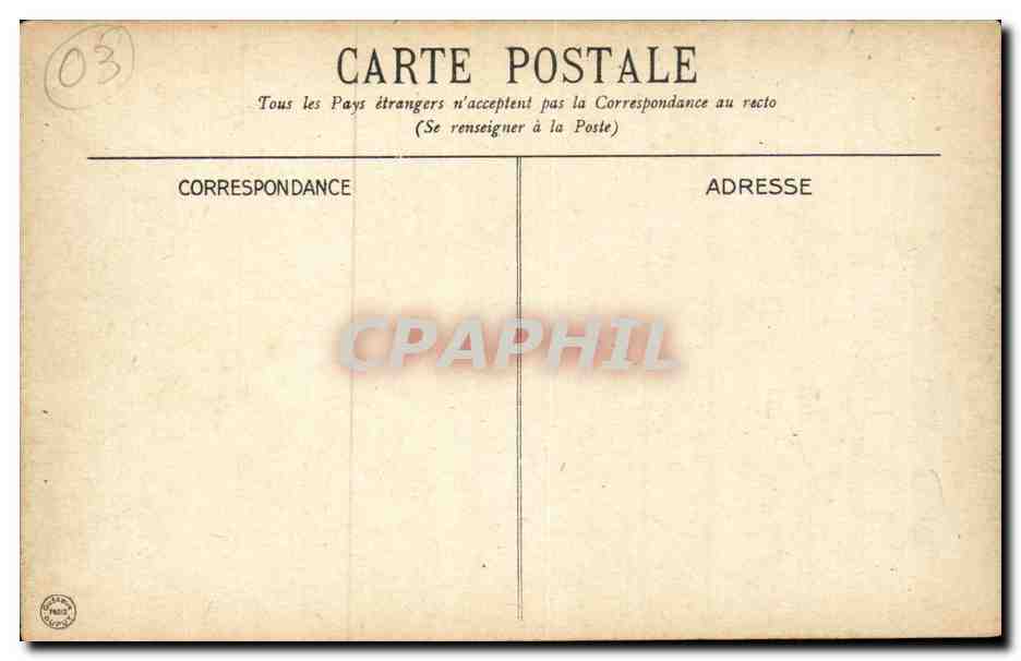 Vichy CPA La gare — Verso