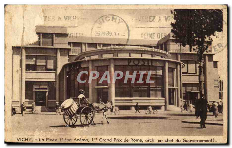 Vichy — Postamt — Léon Azéma, Erster Grand Prix de Rome, Chefarchitekt der Regierung