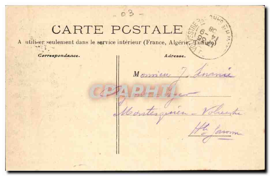 Moulins CPA Vue generale — Verso