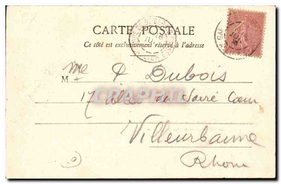 Gannat — Avenue de la République et Monument commémoratif aux Soldats morts en 1870-1871 — éditeur G. Vichard, n° 14 — Reverso